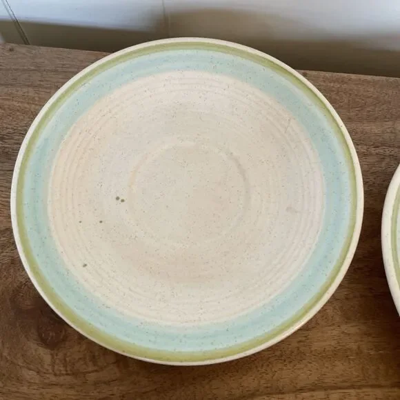 Vintage Franciscan Earthenware Tulip Time Coffee Saucers 6 1/4" Set of 4 - Picture 2 of 8